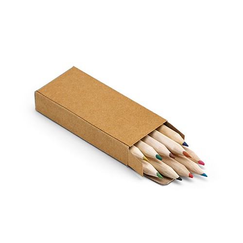 Kartonnen doosje met 10 kleur potloodjes