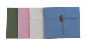 Mulberry envelopes met knoopsluiting