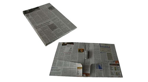 Presentatiemap van gerecyclede kranten